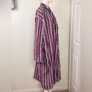 Polo Ralph Lauren Vtg blie Tag Mens Red White Blue Plaid XL Robe Woven Cotton